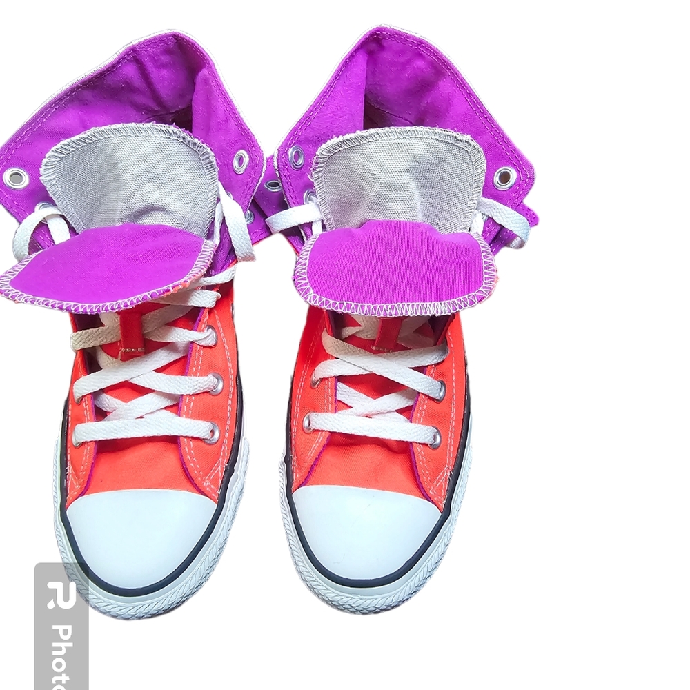 Stylish Orange and Purple Women's Sneakers